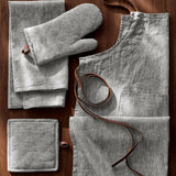 Chambray Grey Dish Towel Set of 2.