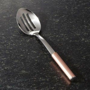 Slotted Spoon with Copper Handle