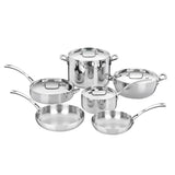 Cuisinart ® French Classic Tri-Ply Stainless Steel 10-Piece Cookware Set.