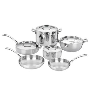 Cuisinart ® French Classic Tri-Ply Stainless Steel 10-Piece Cookware Set.
