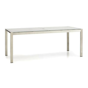 Dune Rectangular Dining Table with Painted Glass