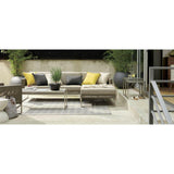 Dune Nesting Tables with Painted Glass Set of Two.