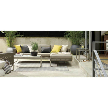 Dune Nesting Tables with Painted Glass Set of Two.