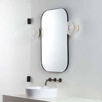 Edge Rectangle Black Wall Mirror.