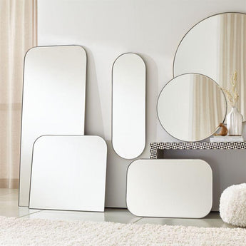 Edge Rectangle Black Wall Mirror.