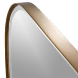 Edge Brass Rounded Rectangle Mirror.