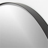 Edge Black Round 36" Wall Mirror.