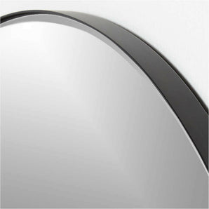 Edge Black Round 36" Wall Mirror.