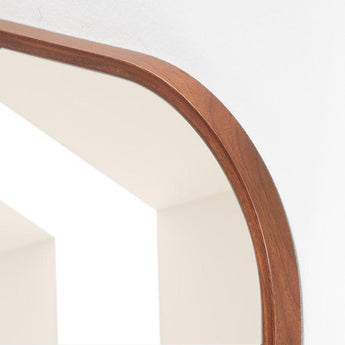 Edge Walnut Arch Floor Mirror.