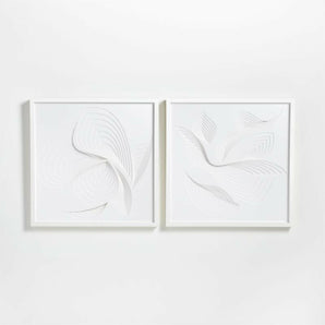 "Empyrean" Framed Paper Wall Art 30"x30" by Jean Kenna.
