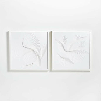"Empyrean" Framed Paper Wall Art 30"x30" by Jean Kenna.