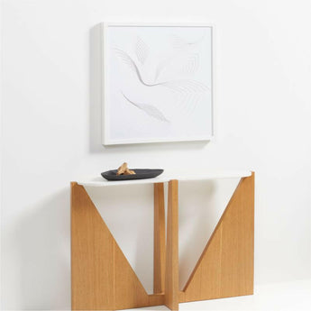 "Empyrean" Framed Paper Wall Art 30"x30" by Jean Kenna.