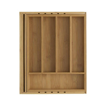 Expandable Bamboo Flatware Tray.
