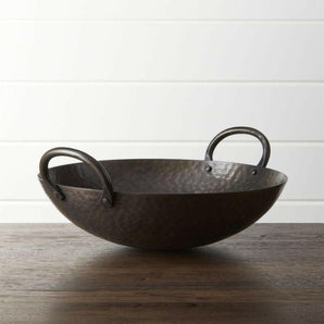 Feast Hammered Iron Serving Bowl.