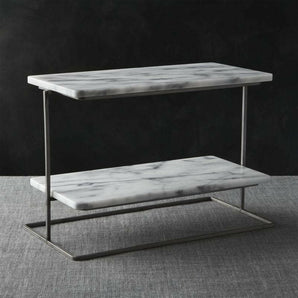 French Kitchen Marble 2-Tier Server.