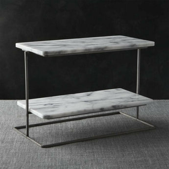 French Kitchen Marble 2-Tier Server.