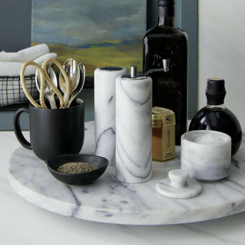 French Kitchen Marble Salt-Pepper Shaker.