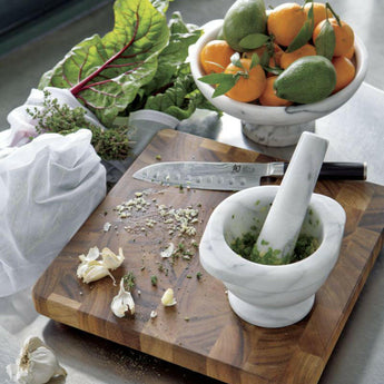 French Kitchen Marble Fruit Bowl.