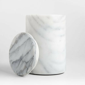 French Kitchen Large Marble Canister.