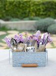 Galvanized Flatware Caddy