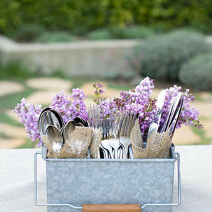 Galvanized Flatware Caddy