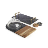 Hayes Marble Serving Board with Handles.