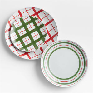 Holiday Stripe Dinner Plate