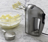 KitchenAid® Silver 9-Speed Contour Hand Mixer.