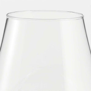 Laurel Angled Clear Glass Vase 6.25"