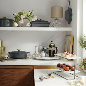 French Kitchen Marble 2-Tier Server.