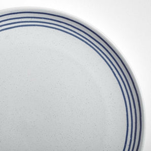 Lina Matte Blue Stripe Dinner Plate.