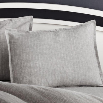 Linen Pinstripe Pillow Sham.