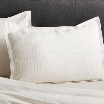 Linen Pinstripe Pillow Sham.