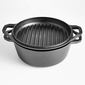 Lodge ® Chef Collection 6-Qt. Cast Iron Double Dutch Oven.