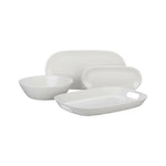 Lunea Melamine White 19"x14" Tray with Handles
