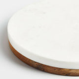 Marble and Wood Trivet.