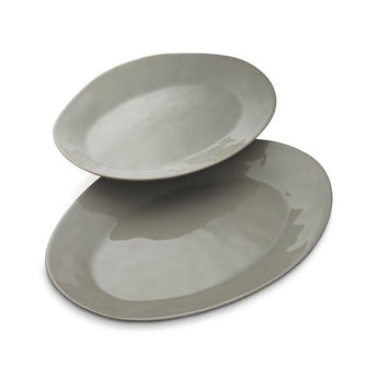 Marin White Small Oval Serving Platter.