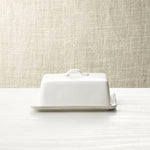 Marin White Covered Butter Dish