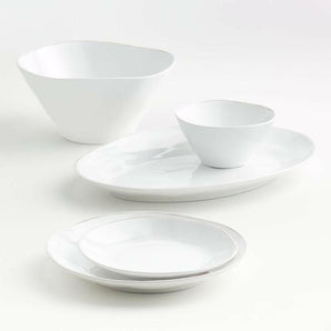 Marin White Outdoor Melamine Salad Plate