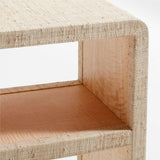 Meadow Grasscloth Console Table.