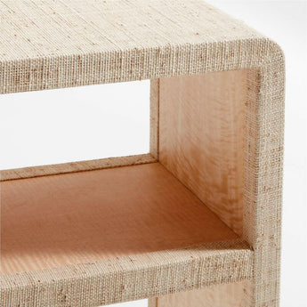 Meadow Grasscloth Console Table.