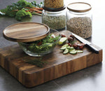 Miles Glass Bowl with Acacia Wood Lid