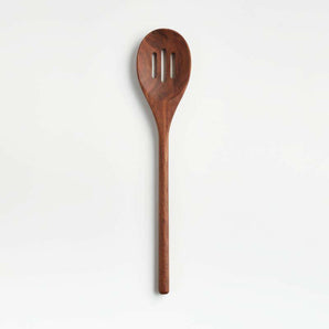 Modern Walnut Slotted Spoon.