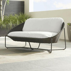 Morocco Graphite Oval Loveseat with Cushion