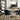 Nero 48" Marble Dining Table with Brass Base.