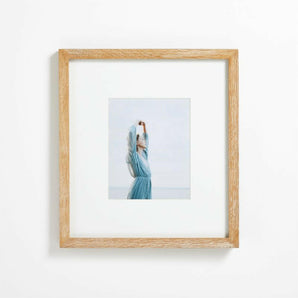 Light Oak Wood 8x10 Wall Picture Frame.