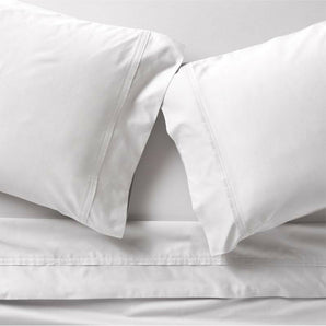 Organic 400 Thread Count Sateen White King Sheet Set.