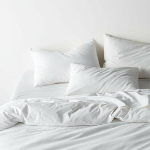 Organic Cotton Crisp White Duvet Cover.