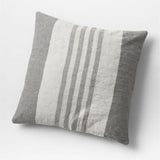 Laurentis Ink Black Crinkle Stripe Euro Sham.