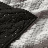 Laurentis Ink Black Crinkle Stripe King Sham.